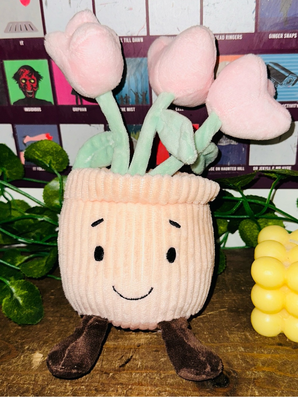 Pink Dandee Potted Plant Flowers Plush